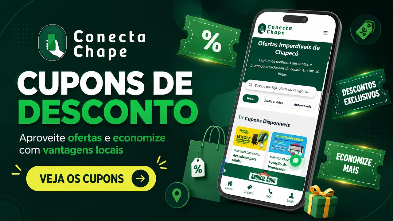 Cupons de desconto ConectaChape